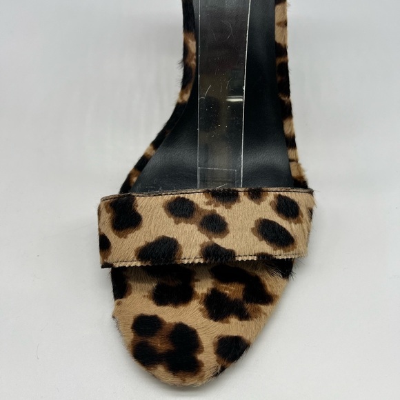 Diane Von Furstenberg - Chain-link Leopard Ankle Strap Open Toe High Heels SZ 11 - Picture 12 of 16